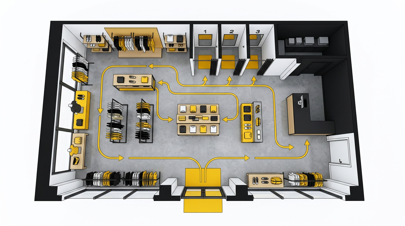 Retail Lemon · La geometría de la caja La geometría de la caja: Cómo un local de 40m2 dobló su beneficio moviendo solo los pasillos | Retail Lemon — La geometría de la caja